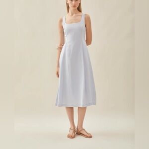 JOIE SCOOP NECK FLARE DRESS IN MIST BLUE.‎ Women’s 10.